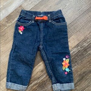 Gymboree Aloha line jeans with flowers 🌸